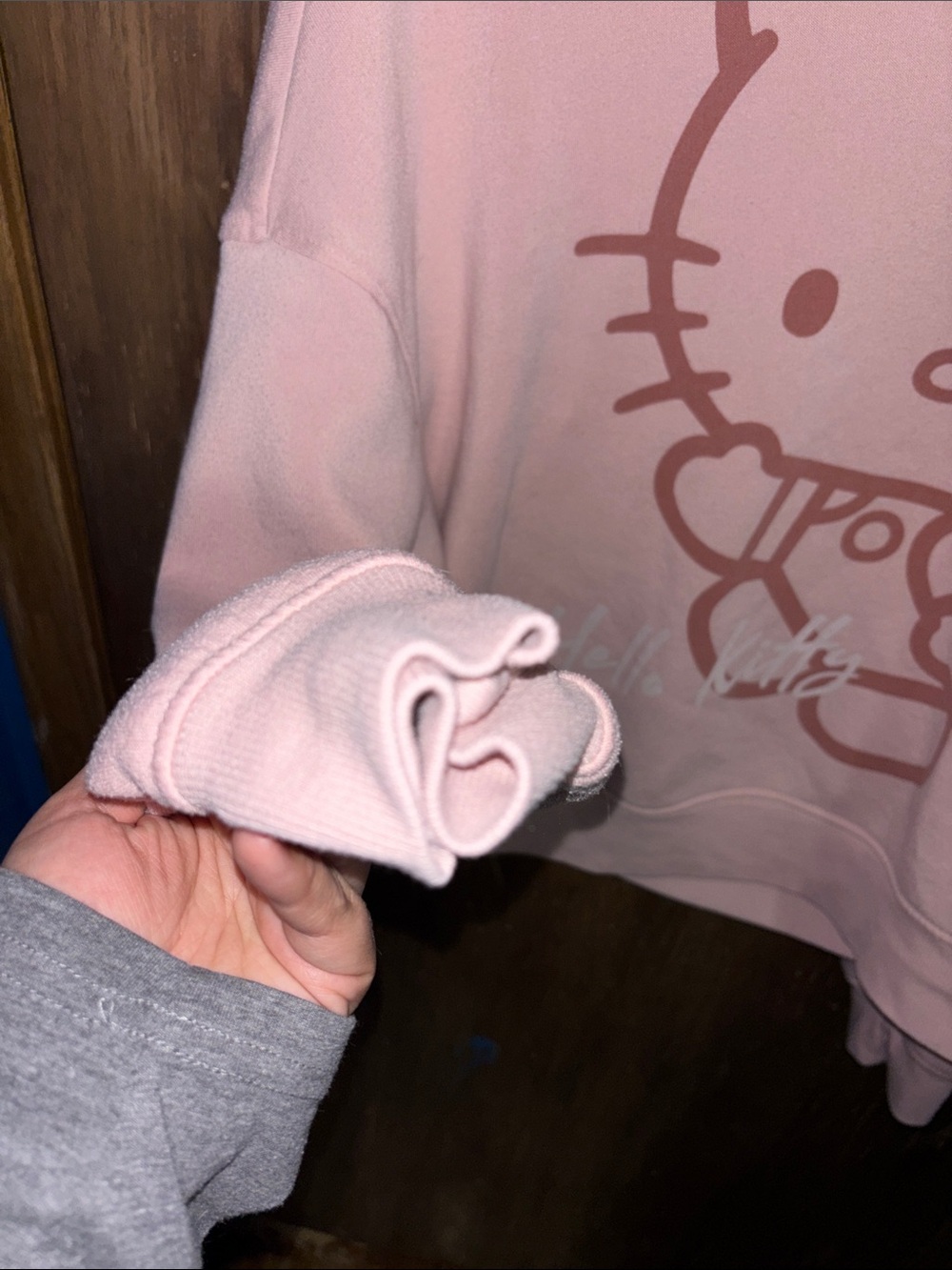 Hello Kitty Light Pink Crewneck with Brown Graphic - Picture 4 of 13